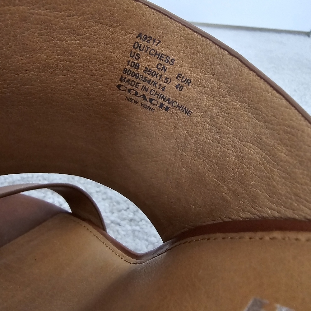 Coach Chunk Heel Leather Studded Sandal - Picture 6 of 7